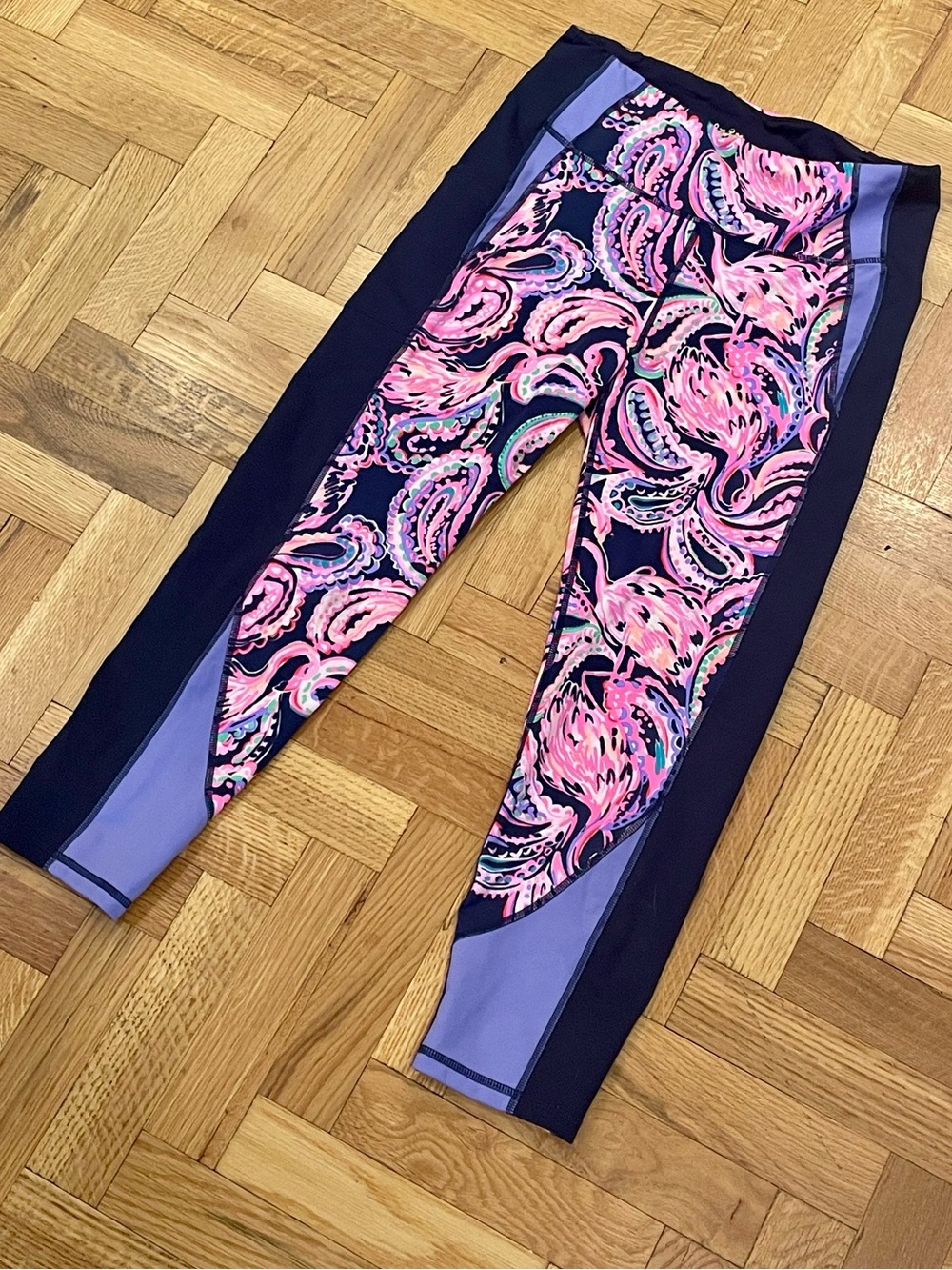 LILY PULITZER~”Luxletic” High-Waist Pink & Purple Paisley Women’s Leggings